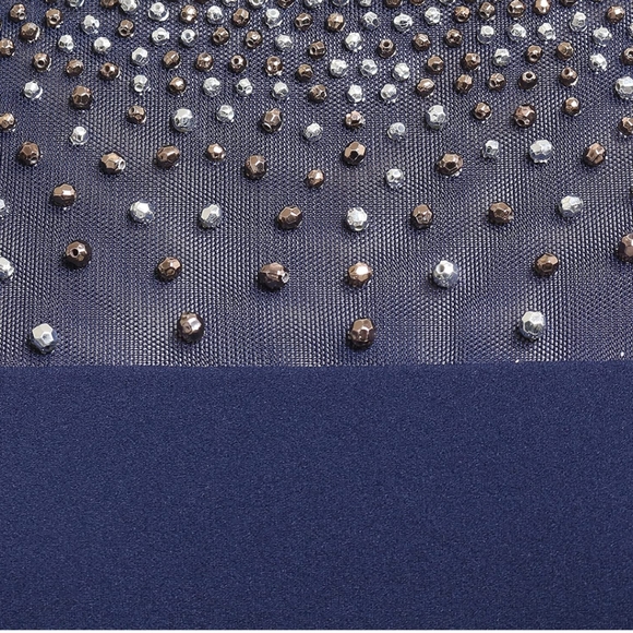 Alex Evenings Womens Short Shift Dress w/ Embellished Illusion Detail - Picture 5 of 11